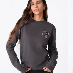NWT Pupsentials The Crewneck in Charcoal in Size M